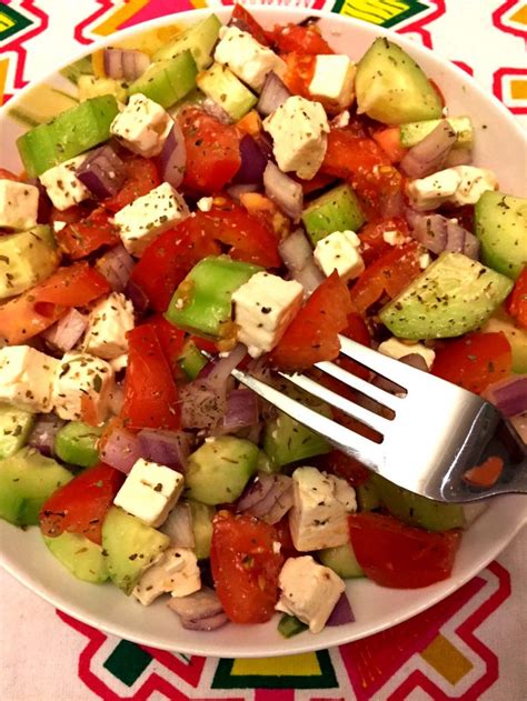 Tomato Cucumber Feta Cheese Greek Salad Recipe – Melanie Cooks