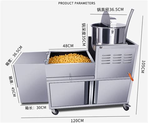 Caramel kettle corn popcorn machine