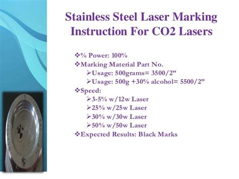 Laser marking stainless steel