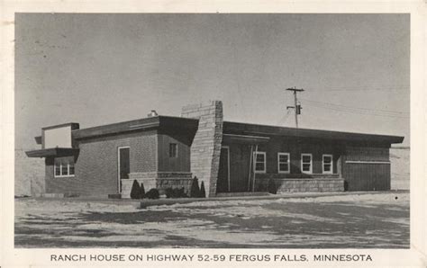 Ranch House Restaurant and Drive-Inn Fergus Falls, MN Postcard