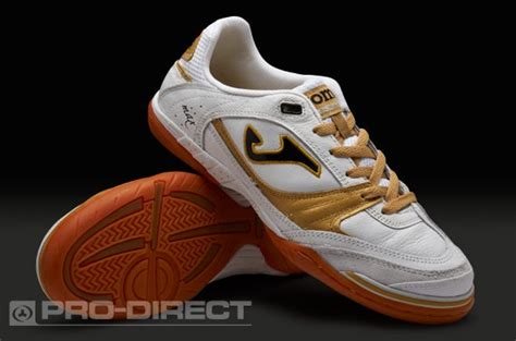 Joma Soccer Shoes - Joma Sala Max Indoor Boots - Soccer Cleats - White-Gold