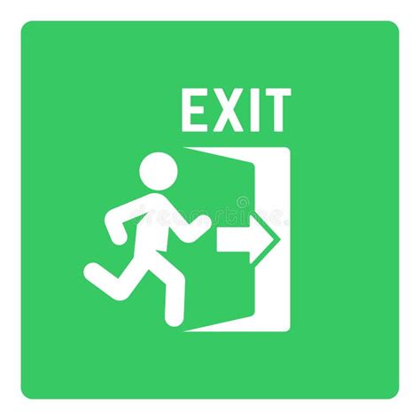 Emergency Exit Vector Icons