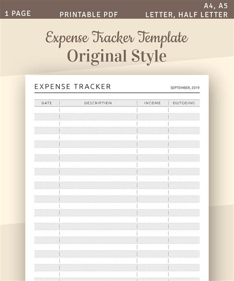 Income And Expense Tracker Free Template