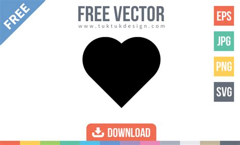 Heart icon free vector image ~ TukTuk Design