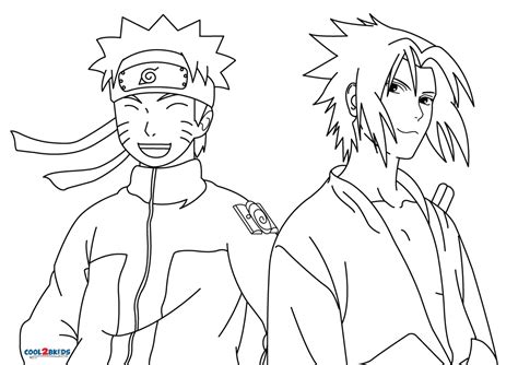 Naruto And Sasuke Coloring Pages