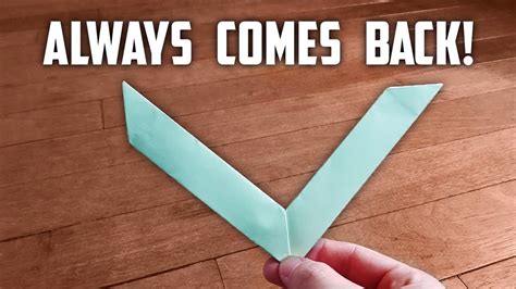 How To Make A Working Paper Boomerang | EASY Tutorial - YouTube