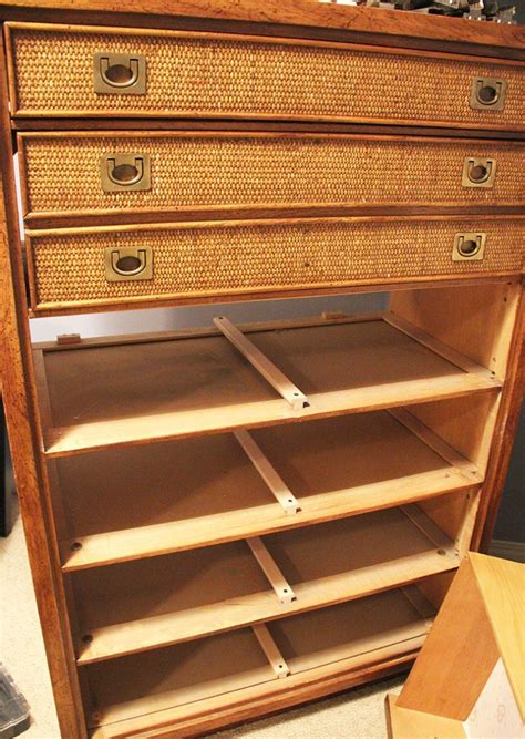 MCM Dresser Rescue with new hardware and drawer slides | Drawer repair, Drawer diy, Dresser drawers