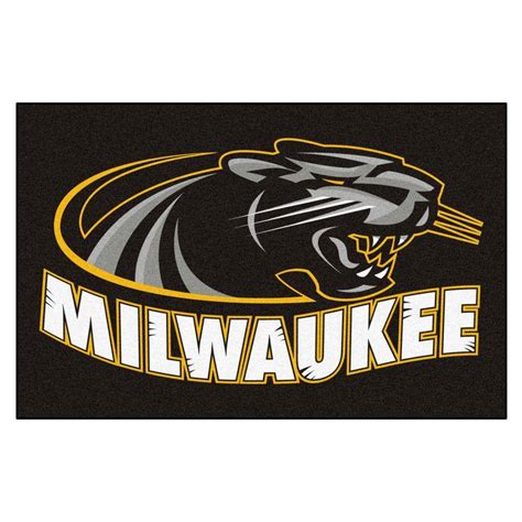 FANMATS NCAA University of Wisconsin-Milwaukee Black 1 ft. 7 in. x 2 ft. 6 in. Accent Rug-558 ...