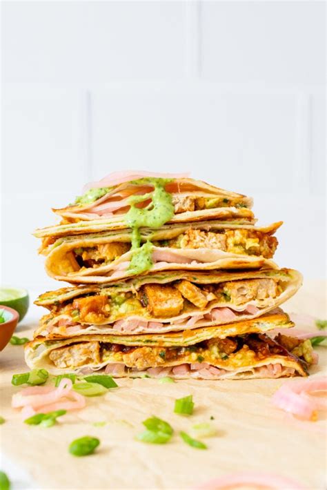 Vegan BBQ Chicken Folded Wrap - This Savory Vegan