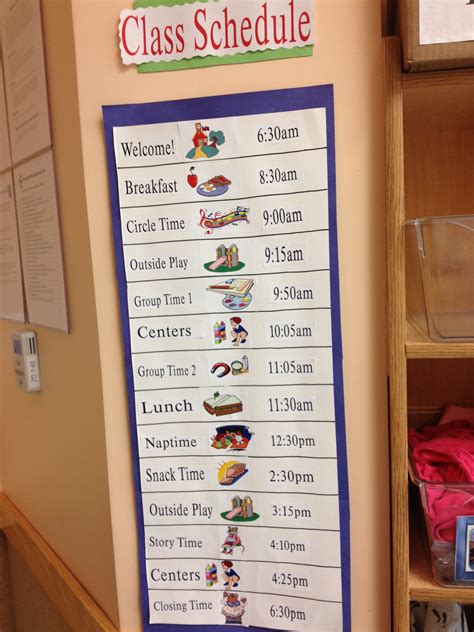 This is a great way to display daily preschool schedules. A lot of my ...