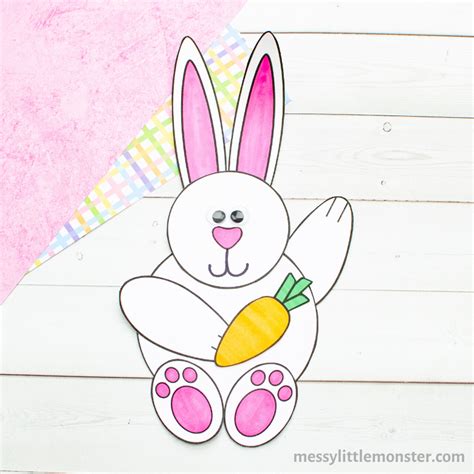 Mix and Match Paper Bunny Craft (bunny template included) - Messy ...