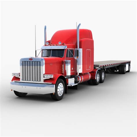 3D model flatbed semi-trailer truck trailer - TurboSquid 1168257