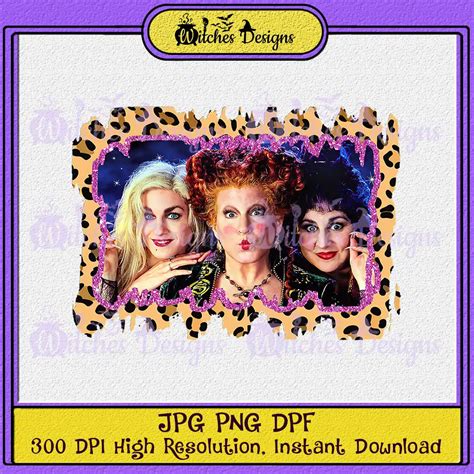 Hocus Pocus Leopard Halloween PNG Clipart - Hocus Pocus 2 PNG JPG artwork - Witches Designs