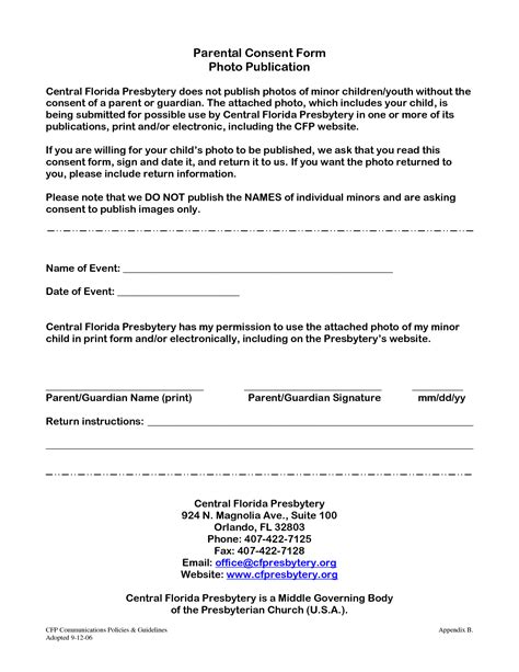 Photography Consent Form - Free Printable Documents