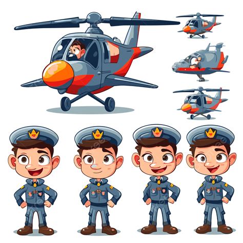 Cartoon Police Helicopter