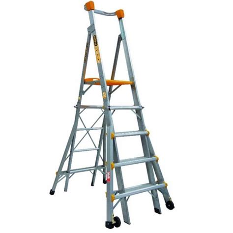 GORILLA Aluminium Adjustable Platform Ladder 180kg 1.5m - 2.4m - Ladder Central Australia