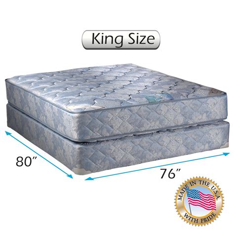 Chiro Premier (King size) Two-Sided Medium Firm (Blue) Mattress Set with Bed Frame Included ...