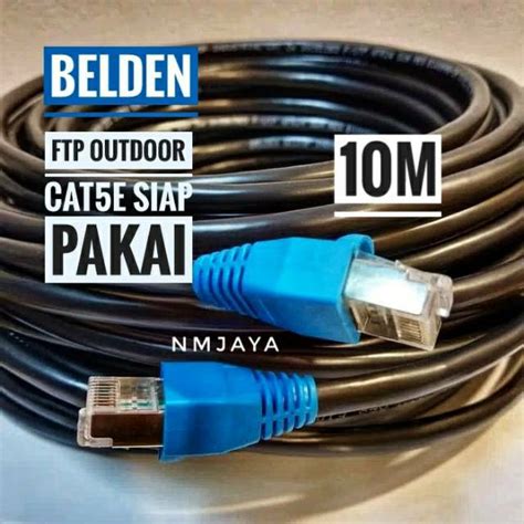 Jual Belden Kabel Lan Outdoor 10 meter STP CAT5e dicrimping rj45 STP ...