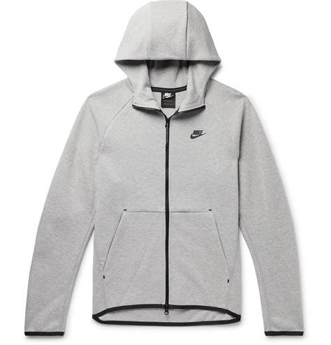 Nike Sportswear Mélange Cotton-blend Tech Fleece Zip-up Hoodie in Gray for Men | Lyst