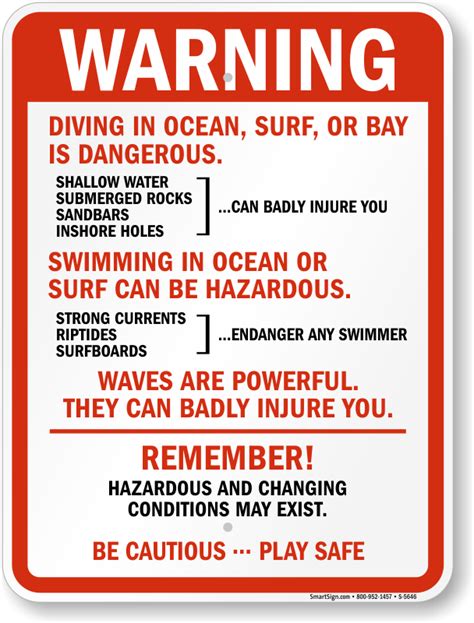 Beach Safety Signs | Safety Signs for Beaches