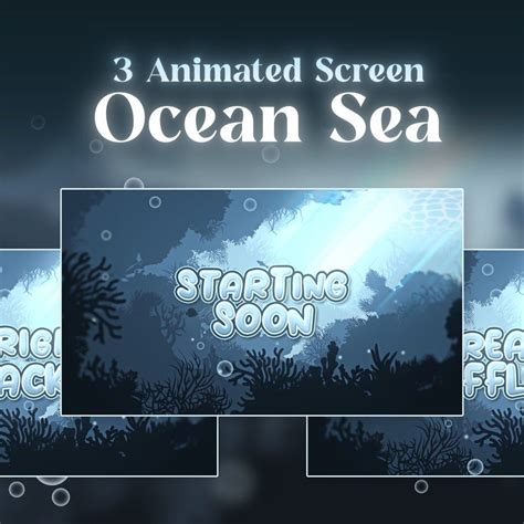 Underwater Sea Animated Screen Aesthetic Stream Screen Twitch Vtuber Overlay Underwater Ocean ...