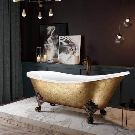 69 in. Clawfoot Bathtub Acrylic Bathtub - Modern Flat Bottom Stand Alone Tub - Luxurious SPA Tub ...