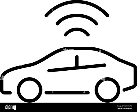 Smart car. Internet of things, self-driving vehicle. Pixel perfect icon Stock Vector Image & Art ...