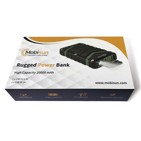 Waterproof outdoor power bank 20000 mAh | Mobisun | Mobisun International