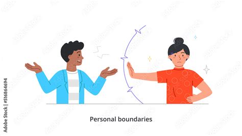 Person protecting personal boundaries concept. Woman shows stop gesture ...