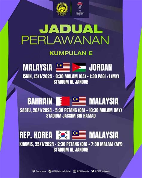 Piala Asia 2023 : Live Streaming & Jadual Perlawanan Terkini