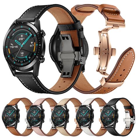 Leather Strap Band For Huawei Watch GT GT2 GT3 Pro 46mm 42mm 43mm GT2e | Shopee Philippines