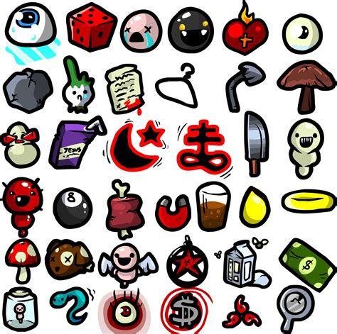 A Bunch of Isaac Items by TKSaint on DeviantArt