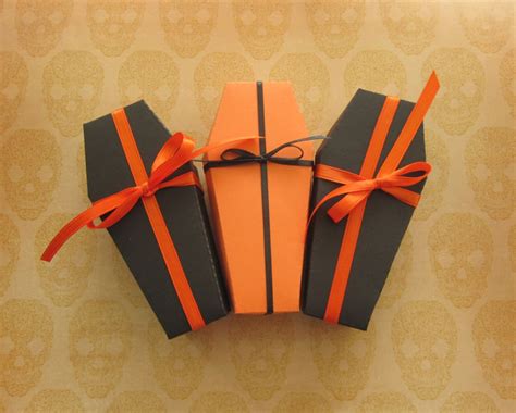 Coffin Favor Box Halloween Halloween Coffin Treat Boxes Unassembled ...