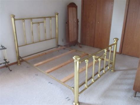 Antique Heavy Brass Queen Size Bed Frame For Sale - Online Auctions