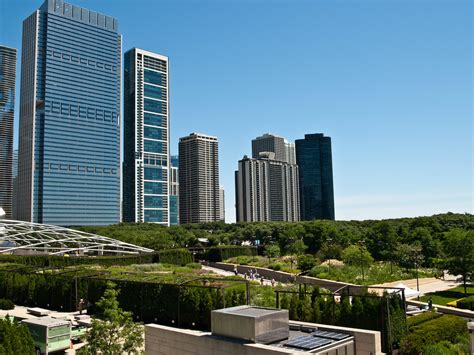 Chicago Skyline Blue | Chicago skyline from the BP Bridge | David Cornwell | Flickr