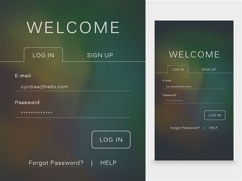 Minimalistic Login Screen by Cyndy Ejanda on Dribbble