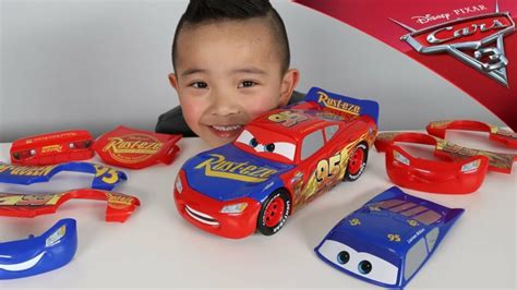 Change & Race Disney Cars 3 Toys Lightning McQueen Unboxing Fun With Ckn Toys - buyndb.com