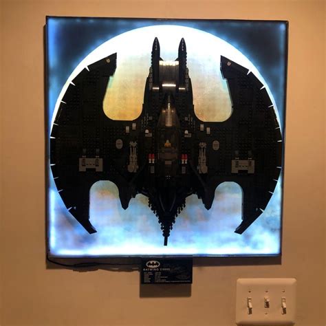 Lego Batwing Lighted Wall Mount | Lego wall, Bat wings, Lego frame