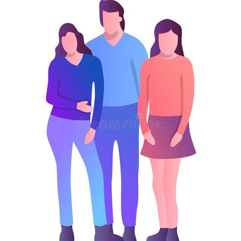 Friends Together Vector Young People Group Icon Stock Vector - Illustration of collaboration ...