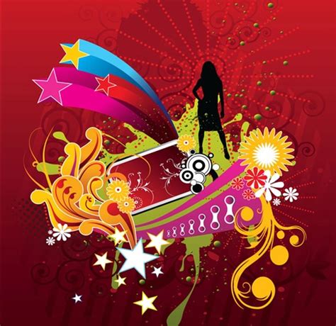 Free Vector Woman Silhouette on Abstract Flower Background | Free Vector Graphics | All Free Web ...