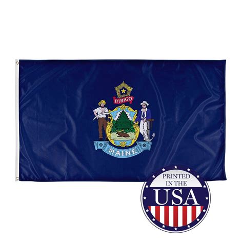 Maine State Flag - 3ft x 5ft Knitted Polyester, State Flag Collection, Made in The USA - Walmart.com