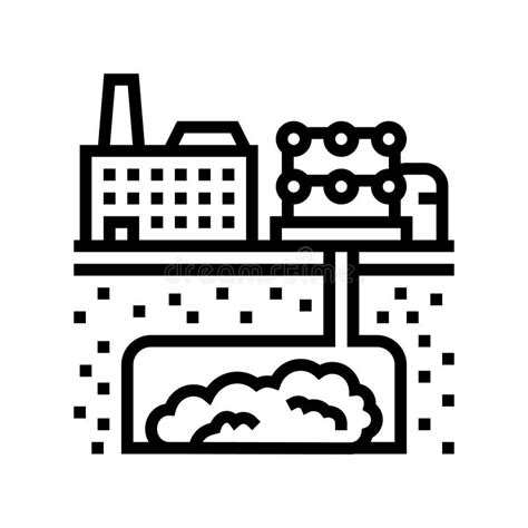 Sequestration Carbon Line Icon Vector Illustration Stock Illustration ...