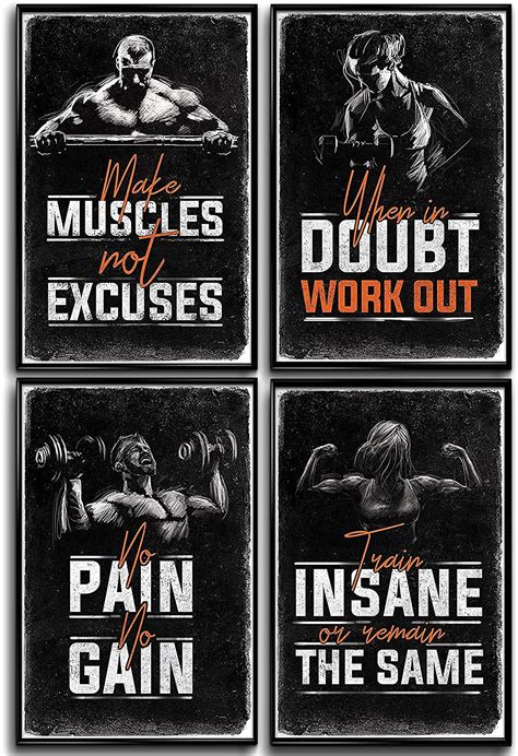 Buy 𝐆𝐲𝐦 𝐏𝐨𝐬𝐭𝐞𝐫𝐬 for Home Gym Decor, Motivational s for Gym, Workout s for Home Gym, Motivational ...