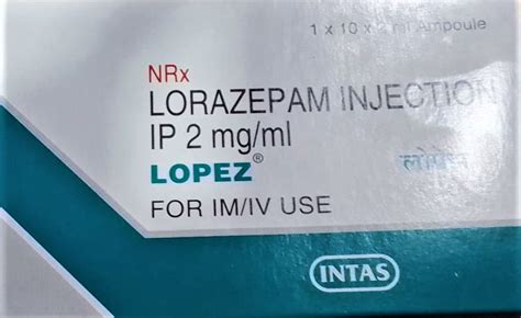 BUY Lopez - Lorazepam IP 2mg/ml by Kilitch Drugs India Ltd at best ...