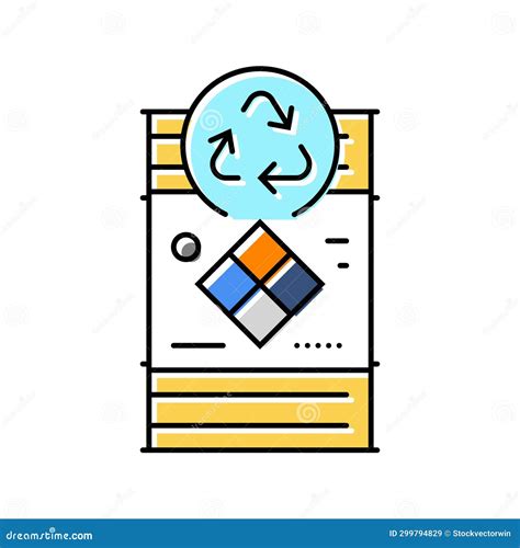 Chemical Waste Management Color Icon Vector Illustration Stock ...