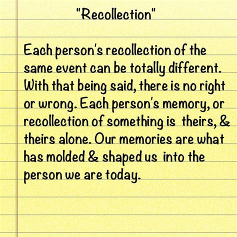 "Recollection" Thought For Today, Have A Happy Day, I Pray, Recollections, Inspirational ...