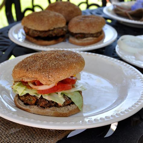 Grilled Garden Veggie Burgers Recipe - Home Farmer | Recipes, Veggie ...