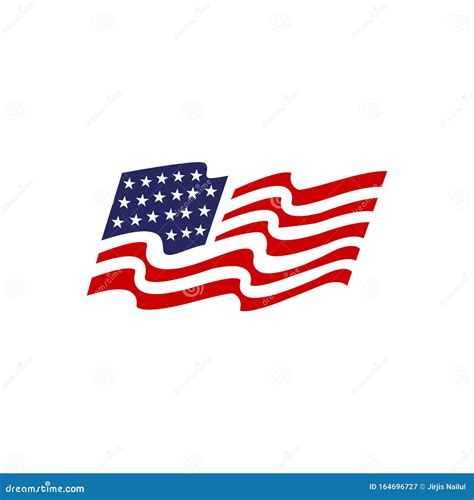 Red Blue Star and Stripes America US Flag Logo Design Stock Vector - Illustration of flags ...