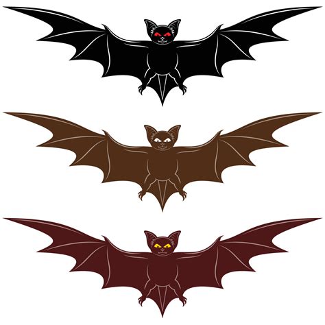 Vector design of two flying mammals, bat in two colors. All on white background. 9250192 Vector ...