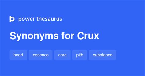 Crux synonyms - 1 276 Words and Phrases for Crux